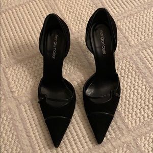 Sergio Rossi Black Suede Pumps Size 35 1/2